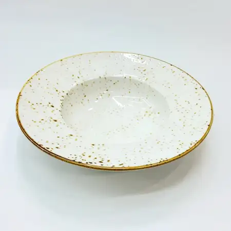 #KK9018-WT; Ceramic 10 inches pasta plat..