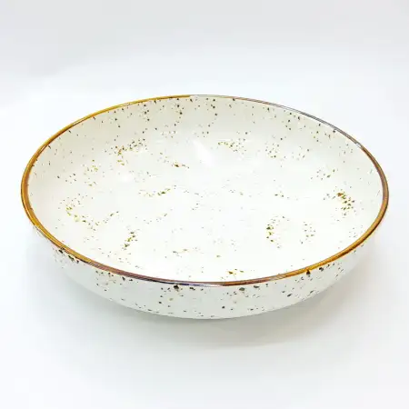 #KK9025-WT; Ceramic 10 inches deep round..