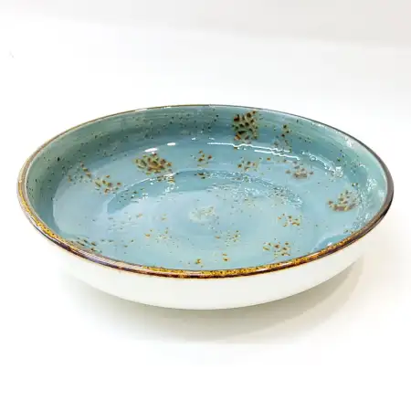 #KK9032-BL; Ceramic 9 inches deep plate..