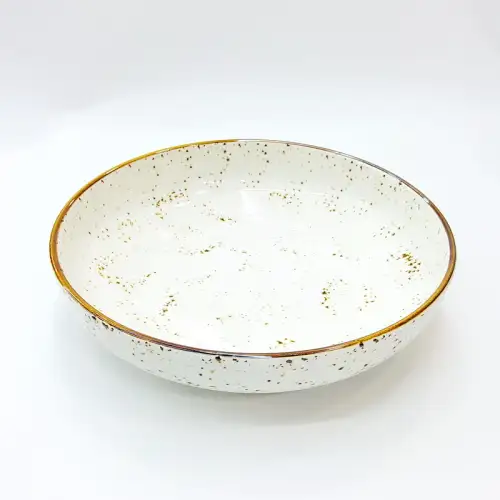 #KK9032-WT; Ceramic 9 inches deep plate