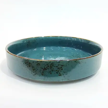 #KK9056-BL; Ceramic 10 inches round deep..