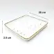 #KK9087-WT; Ceramic 8 inches square plate