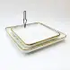 #KK9087-WT; Ceramic 8 inches square plate