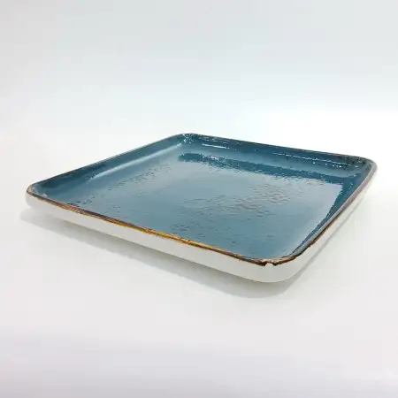 #KK9094-BL; Ceramic 10 inches square pla..