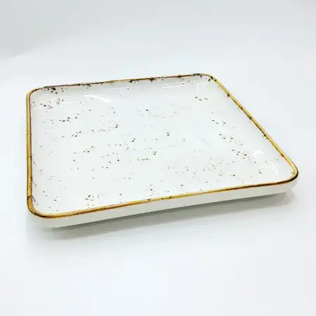 #KK9094-WT; Ceramic 10 inches square pla..
