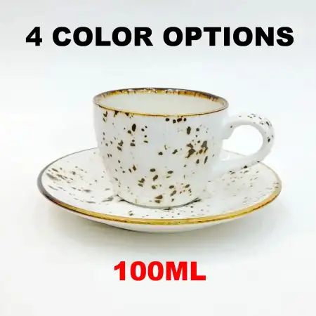 #KKE100; Ceramic coffee cup with saucer ..