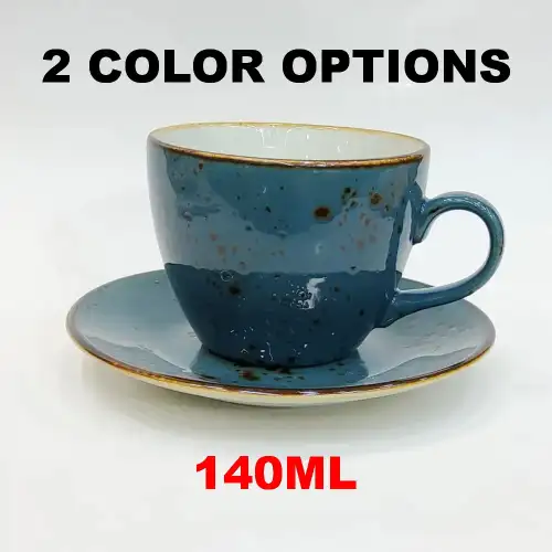 #KKE150; Ceramic coffee cup with saucer 140ml