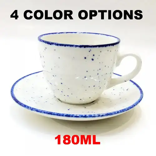 #KKE190; Ceramic coffee cup with saucer 180ml  