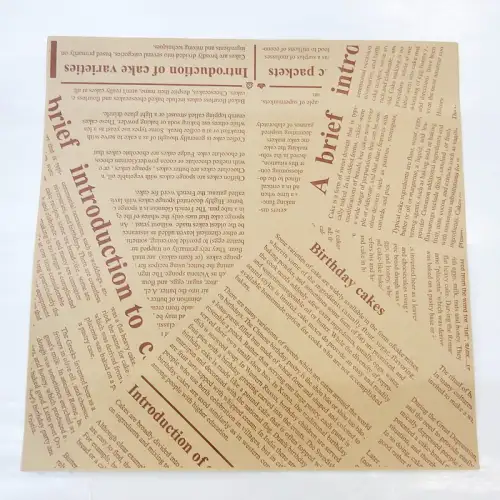 #KQ0176; Greaseproof paper 200pcs 22x22cm