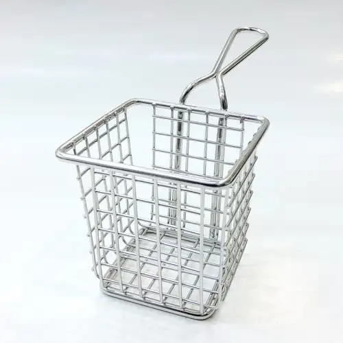 #MH-00185; Stainless Steel mini fries basket 8x8x8cm
