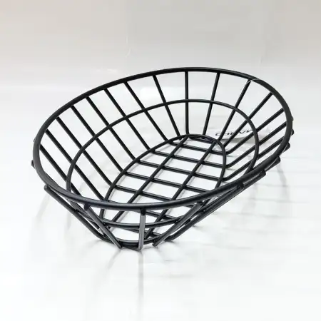#MH238160-BK; Stainless steel oval baske..