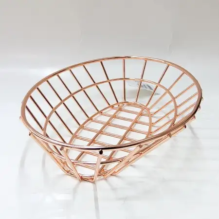 #MH238160-RGD; Stainless steel oval bask..