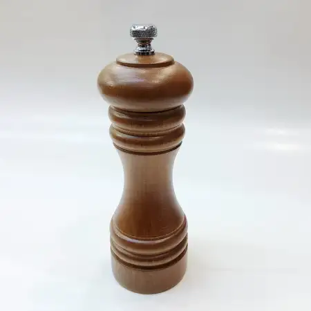 #MJPM6-BN; 6" wood pepper mill BN..