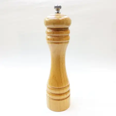 #MJPM8-NC; 8" wood pepper mill NC..