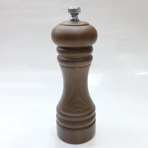 #MJSG6-CH-C; 6" wood salt grinder Ceramic CH 