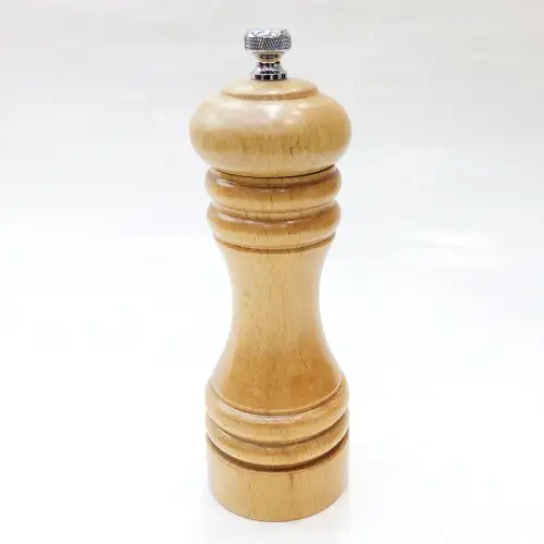 #MJSG6-NC-C; 6" wood salt grinder Ceramic NC 