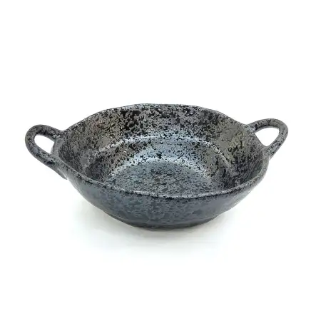 #NK-0654; Ceramic bowl 20cm with handle..