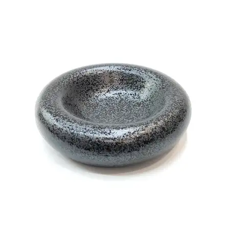 #NK-3267; Ceramic donut shape bowl 6.5 i..