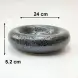 #NK-3281; Ceramic donut shape bowl 9.5 inches