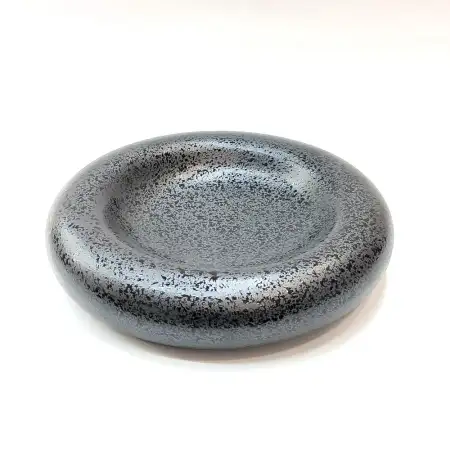 #NK-3281; Ceramic donut shape bowl 9.5 i..