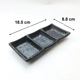 #NK-3540; Ceramic sauce dish 1X3