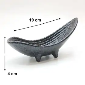 #NK-3717; Ceramic oval plate 7.5 inches with stand