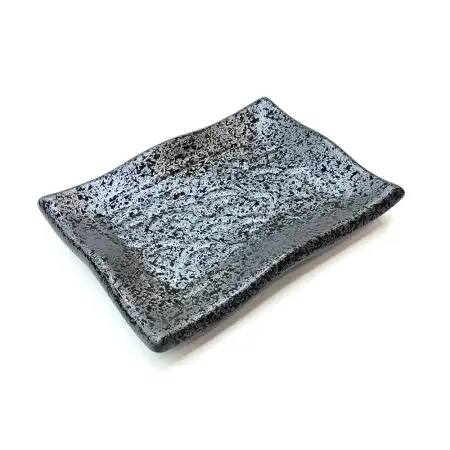 #NK-3731; Ceramic plate rectangular 6 in..