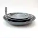 #NK-3854; Ceramic deep round plate 10 inches