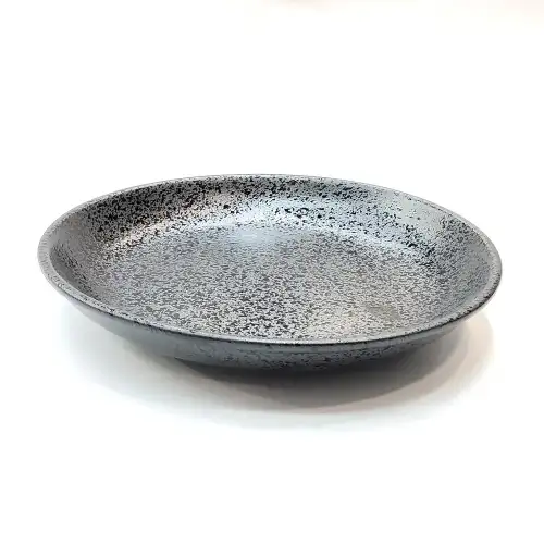 #NK-3854; Ceramic deep round plate 10 inches