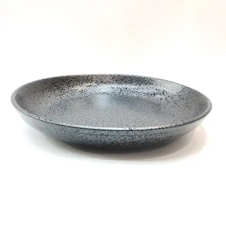 #NK-3861; Ceramic deep round plate 12 in..