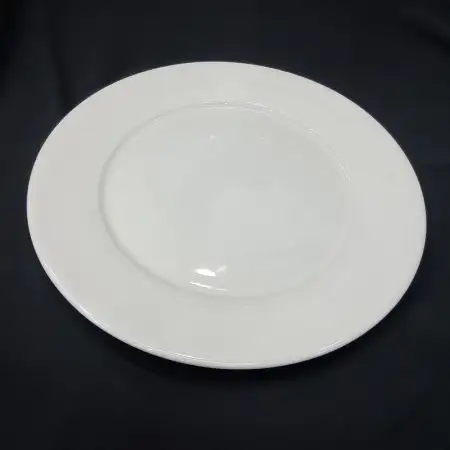 #CW9009; Ceramic round plate 10 inches W..