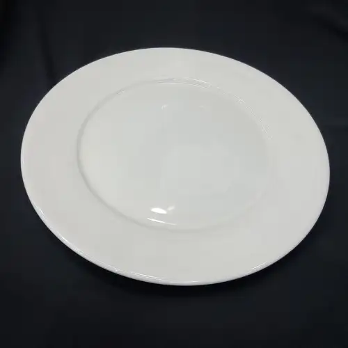 #CW9009; Ceramic round plate 10 inches White 