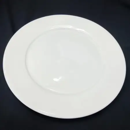 #PP12; Ceramic white plate 12 inches..