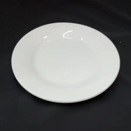 #PP6; Ceramic white plate 6 inches..