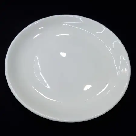 #CW9030; Ceramic round plate 10 inches W..