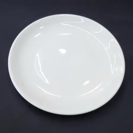 #CW9023; Ceramic round plate 8 inches Wh..