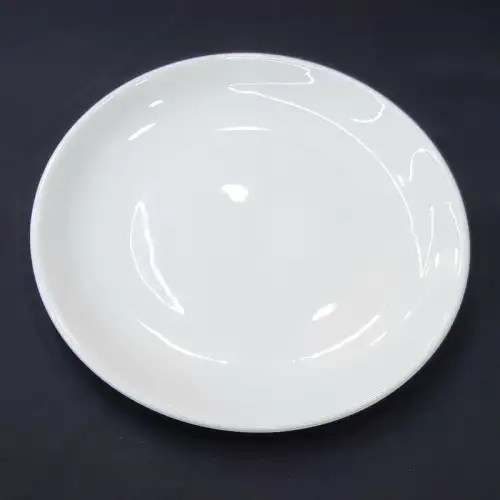 #CW9023; Ceramic round plate 8 inches White 