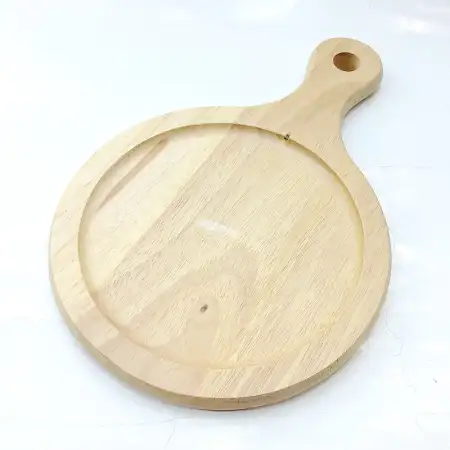 #RB3021;  Rubber wood pizza board 8&quot..