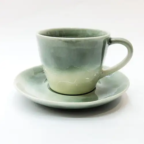 #SA7630; Ceramic coffee cup with saucer 190ml