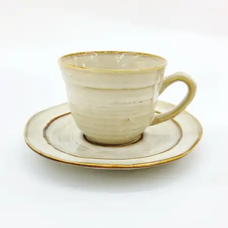 #SH0517; Ceramic coffee cup with saucer ..
