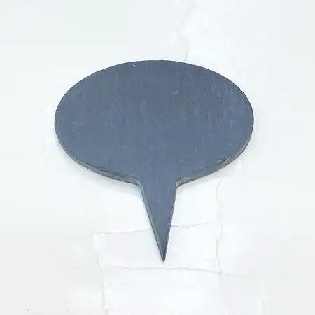#SLT05506; Slate tag stands oval 1x6..