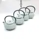 #SQ3482-G2; Cast iron tea pot 0.9L #G. Green