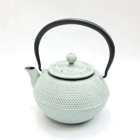 #SQ3482-G2; Cast iron tea pot 0.9L #G. Green