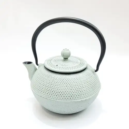 #SQ3482-G2; Cast iron tea pot 0.9L #G. Green