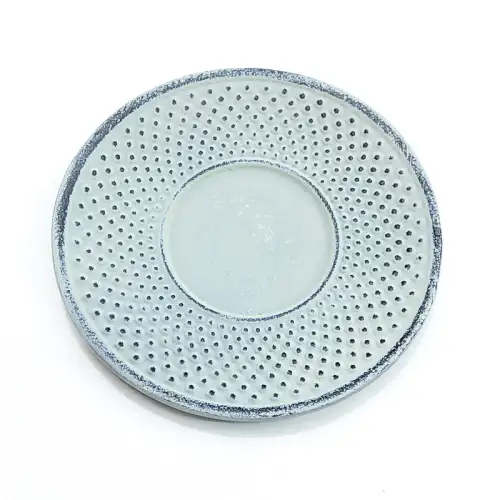 #SQ3673-G2; Cast iron cup saucer #G. Green 
