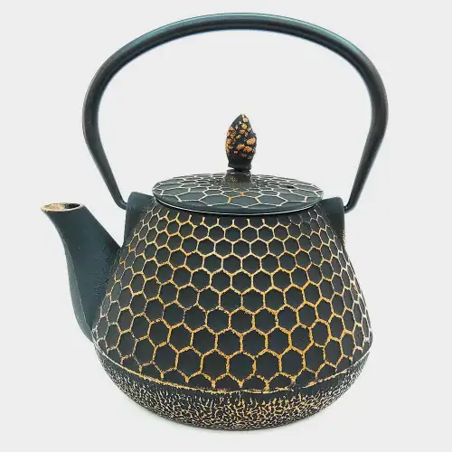#SQ9177; Cast iron tea pot 1L #B+G   