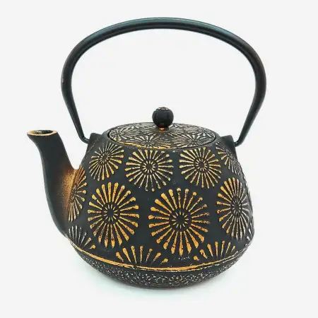 #SQ9184; Cast iron tea pot 1.2L #B+G..