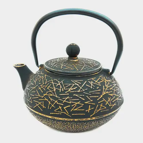 #SQ9191; Cast iron tea pot 0.9L #B+G                                  