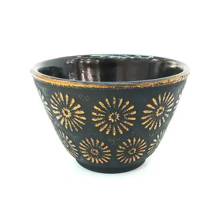 #SQ9214; Cast iron tea cup 120ml #B+G..