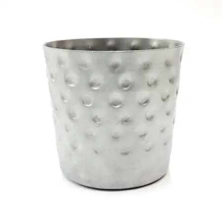 #SVH8V-C;  Fries cup hammered 8.4x8.2cm ..